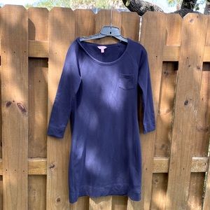 Lilly Pulitzer navy blue sweatshirt dress medium.